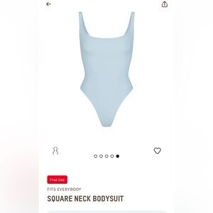 SKIMS new with tags light blue tank body suit